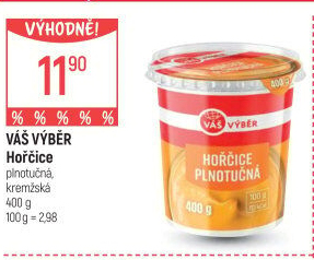 Hořčice plnotučná Váš Výběr