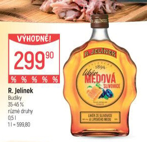 Likér Medová slivovice Rudolf Jelínek