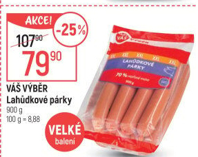 Párky lahůdkové Váš Výběr
