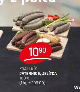 Krahulík Jaternice, Jelítka