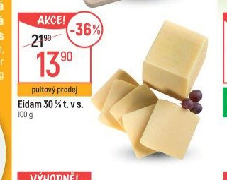 Eidam 30 % t. v s.