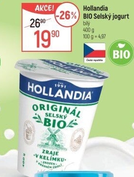 Bílý jogurt selský bio Hollandia