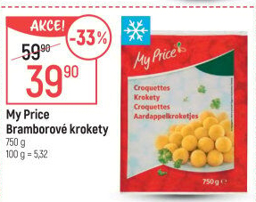 Bramborové krokety mražené My Price