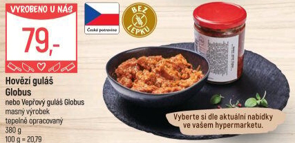 Hovězí guláš ve skle Globus