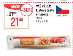 Listové těsto Váš Výběr