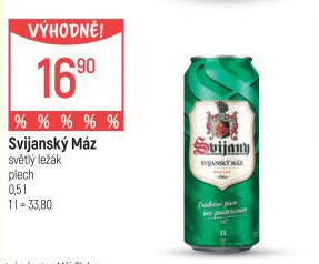 Pivo světlý ležák 11° Svijanský Máz Svijany