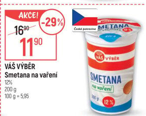 Smetana na vaření Váš Výběr
