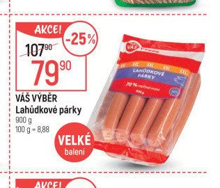 Váš výběr Lahůdkové párky