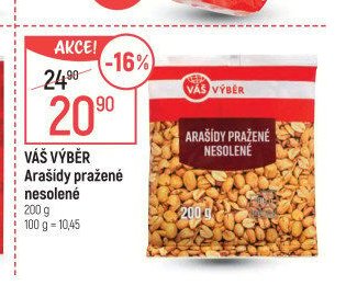 Váš výběr Arašídy pražené nesolené