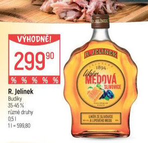 Likér Medová slivovice Rudolf Jelínek