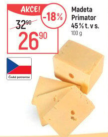 Sýr Primátor 45% Madeta