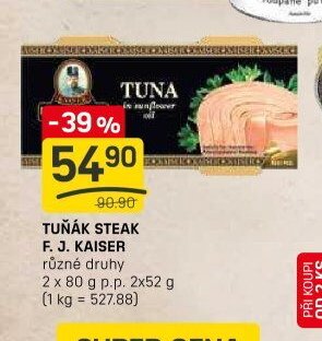 Tuňák steak F. J. Kaiser