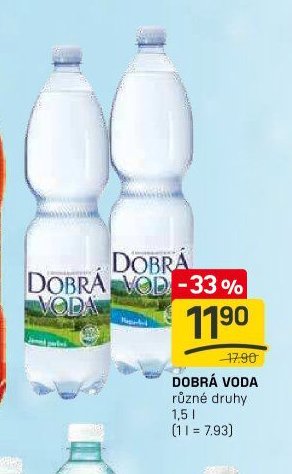 Dobrá voda různé druhy 1,5 l