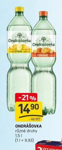Ondrášovka různé druhy 1,5 l