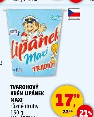 Dezert Lipánek tvarohový Madeta