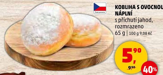 Kobliha s ovocnou náplní