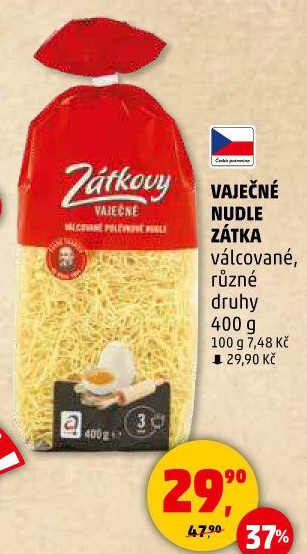 Polévkové nudle Zátkovy