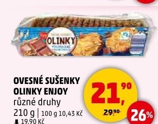 Sušenky ovesné Olinky Enjoy