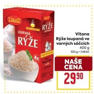 Rýže loupaná dlouhozrnná Vitana