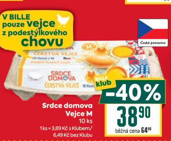 Vejce z podestýlky M Srdce Domova