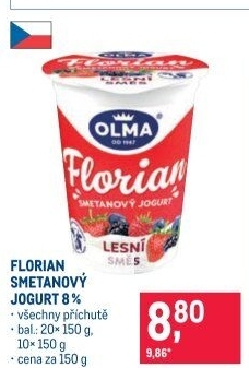 Jogurt smetanový Florian Olma