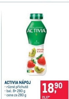Jogurtový nápoj Activia Danone