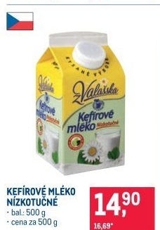Kefírové mléko neochucené Mlékárna Valašské Meziříčí