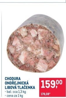 Ondřejnická libová tlačenka Beskydské uzeniny Chodura