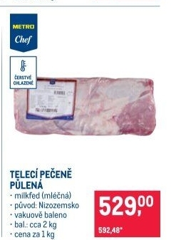 Telecí pečeně bez kosti Metro Chef