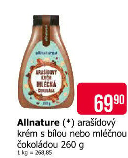 Arašídový krém Allnature