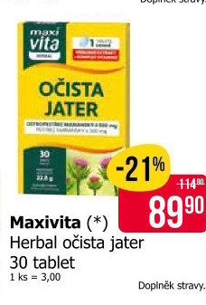 Doplněk stravy očista jater Herbal MaxiVita