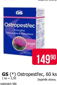 Doplněk stravy Ostropestřec GS