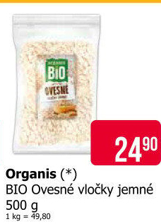 Ovesné vločky Bio Organis