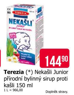 Sirup pro děti proti kašli Nekašli Junior Terezia