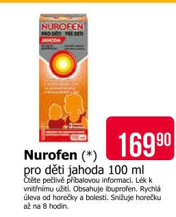 Sirup proti horečce a bolesti pro děti Nurofen
