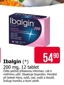 Tablety proti bolesti 200 Ibalgin