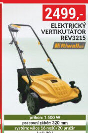 Elektrický vertikutátor Riwall REV 3215