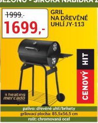 Gril na dřevěné uhlí Smoker Heating Mercado