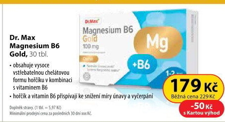 Doplněk stravy Magnesium B6 Gold Dr.Max