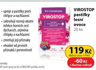 Doplněk stravy pastilky Virostop Fytofontana