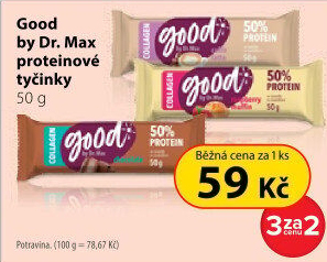 Dr. Max Protein Bar 50% Chocolate Collagen proteinová tyčinka 50 g