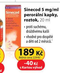 Kapky proti kašli Sinecod