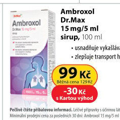 Sirup proti kašli 15 mg Ambroxol Dr.Max