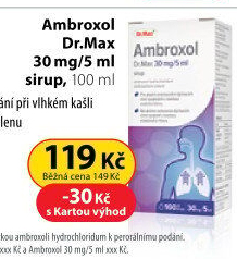 Sirup proti kašli 30 mg Ambroxol Dr.Max