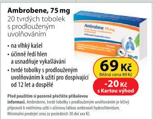 Tablety na vykašlávání Ambrobene Teva