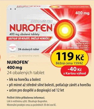 Tablety proti bolesti 400 Nurofen