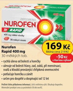 Tablety proti bolesti Nurofen Rapid