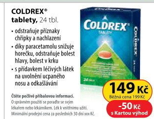 Tablety proti nachlazení Coldrex