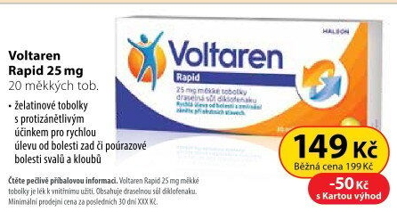 Tobolky proti bolesti Rapid Voltaren
