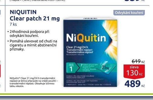 NIQUITIN Clear patch 21 mg 7 ks